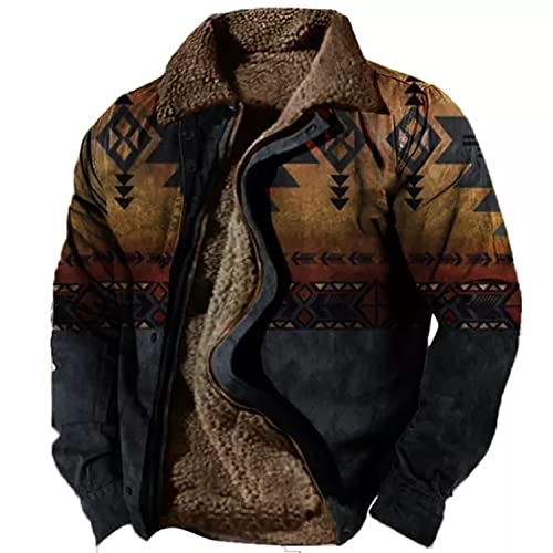 Herren Casual Camouflage Sport Sweatshirt Langarm Reißverschluss Lose Baumwolle Jacke Mantel Herren Kapuzenpullover Reißverschluss, coffee, M von Generic