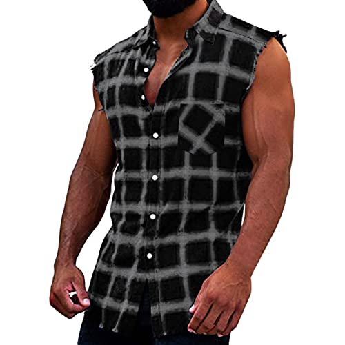 Herren Checkshirt Sleeveless Hemd Kariert Ärmellose Hemden Regular fit Flanellhemd Männer Sommer Baumwollhemd T-Shirt Tank Tops Freizeithemd Herren Checkshirt Sleeveless Hemd Kariert Ärmellose Hemden Regular fit Flanellhemd Männer Sommer Baumwollhemd T-Shirt Tank Tops Freizeithemd von Generic