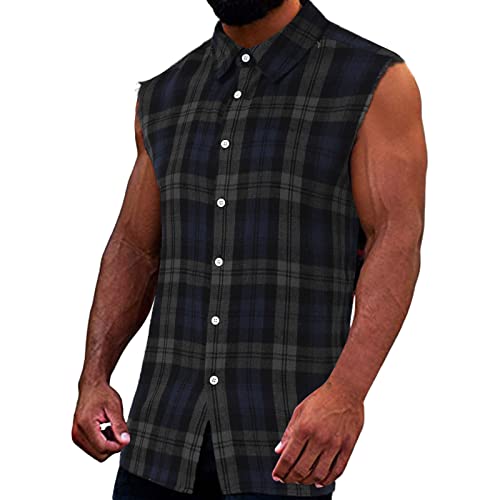 Herren Checkshirt Sleeveless Hemd Kariert Ärmellose Hemden Regular fit Flanellhemd Männer Sommer Baumwollhemd T-Shirt Tank Tops Freizeithemd Herren Checkshirt Sleeveless Hemd Kariert Ärmellose Hemden Regular fit Flanellhemd Männer Sommer Baumwollhemd T-Shirt Tank Tops Freizeithemd von Generic
