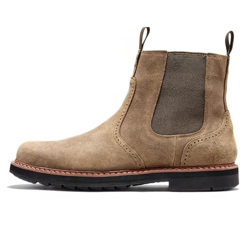 Herren Chelsea Boots, Stilvolle Und Bequeme Chukka-Stiefel Aus Leder Mit Reißverschluß,Braun,45.5 EU Herren Chelsea Boots, Stilvolle Und Bequeme Chukka-Stiefel Aus Leder Mit Reißverschluß,Braun,45.5 EU von Generic
