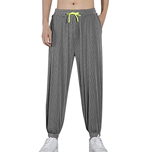 Herren Chino Hose Jogginghose für Herren leichte schnell trocknende Herrenhose Trainingshose mit Gummizug Casual Stretch Sporthose Baggy Fitness Gym Stoffhose Atmungsaktiv Freizeithose für Männer von Generic