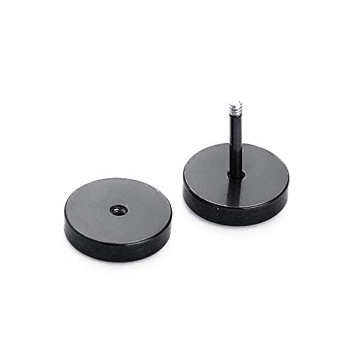 Herren Cool Punk Titan Schwarz Ohrringe rund Piercing Ohrringe Schmuck Geschenk robust und kostengünstig von Generic