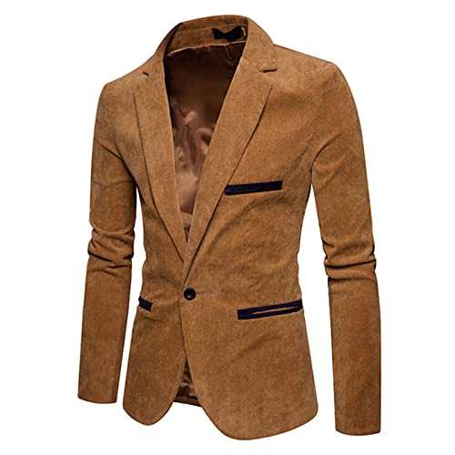 Herren Cord Anzugjacke Retro Sakko Freizeit Blazer Regular Fit Winterjacken Mit 3 Taschen S-3XL Herren Cord Anzugjacke Retro Sakko Freizeit Blazer Regular Fit Winterjacken Mit 3 Taschen S-3XL von Generic