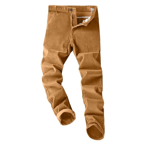 Herren Cord Hose Regular Fit Cordhosen Cordhose Lose Gerade Pants Freizeithose Mode Große Größen Gym von Generic