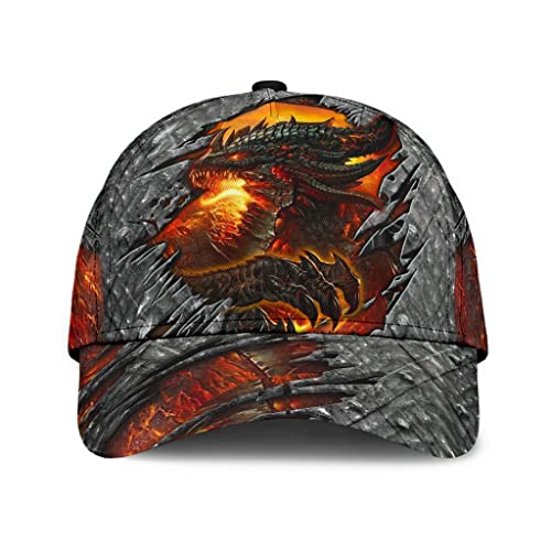 Herren Damen Baseballmütze Snapback Kappe Verstellbar Baseballkappe Leicht Basecap Für Sport Kletter Wander Laufen Drache Lava Rot Herren Damen Baseballmütze Snapback Kappe Verstellbar Baseballkappe Leicht Basecap Für Sport Kletter Wander Laufen Drache Lava Rot von Generic