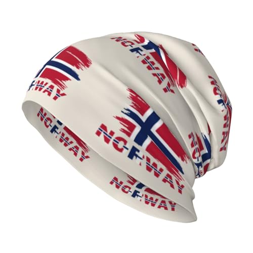 Herren Damen Basic Beanie Vintage Norwegen Flagge Watch Hat Retro Strickmütze Mode Beanie Mütze Für Winter Autumn Schlaf von Generic