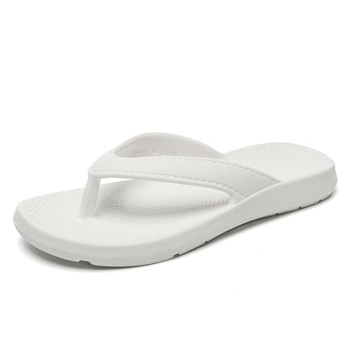 Herren Damen EVA Flip Flops Leichtgewichtige Rutschfeste Outwear Strandrutschen Schock Absorption Bogen Unterstützung Komfort Hausschuhe Pool Badezimmer Weiß 38/39 EU Herren Damen EVA Flip Flops Leichtgewichtige Rutschfeste Outwear Strandrutschen Schock Absorption Bogen Unterstützung Komfort Hausschuhe Pool Badezimmer Weiß 38/39 EU von Generic