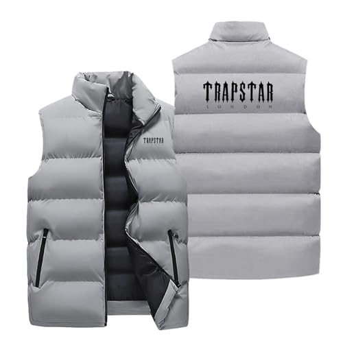 Herren Daunenjacke Leicht Trapstar Shooters Trapstar Daunenweste Winter Warme ärmellose Jacke Innen und Außen Arbeitsweste mit Taschen Trapstar Unisex Jacke Anglerweste Herren von Generic