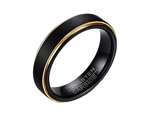 Herren-Ehering aus Wolfram im klassischen Design, 6 mm Herren-Ehering aus Wolfram im klassischen Design, 6 mm von Generic