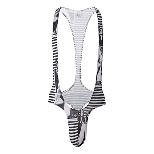 Herren Einteiler Bodysuit Sexy Unterwäsche Männer Slips Tanga Stilvoller Bikini Sexy Singlet Bodysuit Höschen Herren Unterhose Stringbody Unterhemd Schwarz M von Generic