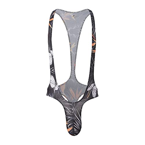 Herren Einteiler Bodysuit Sexy Unterwäsche Männer Slips Tanga Stilvoller Bikini Singlet Unterhose Stringbody Unterhemd Herren Bodysuit Höschen Schwarz M von Generic
