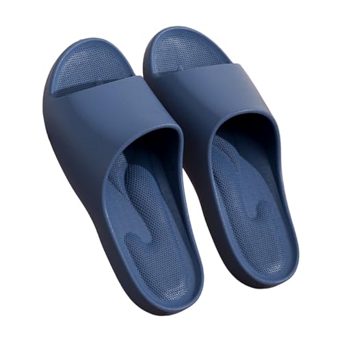 Herren Frauen Dusche Pantoffeln Bogen Unterstützung Anti-Rutsch dicken Boden Bad Thong EVA leichtes bequemes Rutschen Flip Flops Pool Strand Marine blau 38/39 EU von Generic