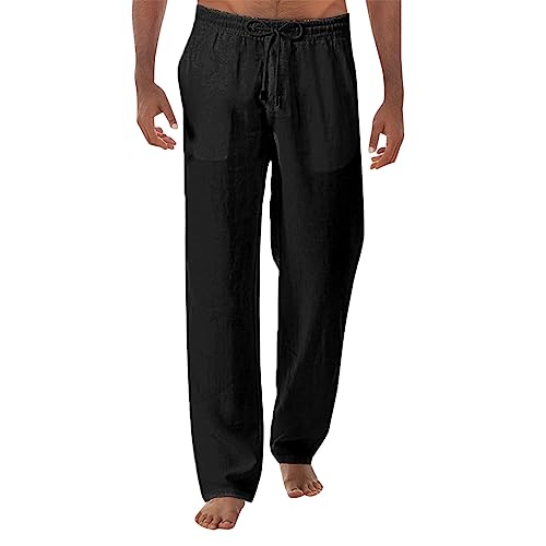 Herren Freizeithose Sommer Leinenhose Und Taschen,Leinen Hose Herren Lang,Leichte Sommer Hosen,Bequeme Freizeithose,Sommerhose Herren Leinen,Leichte Hosen Für Den Sommer von Generic