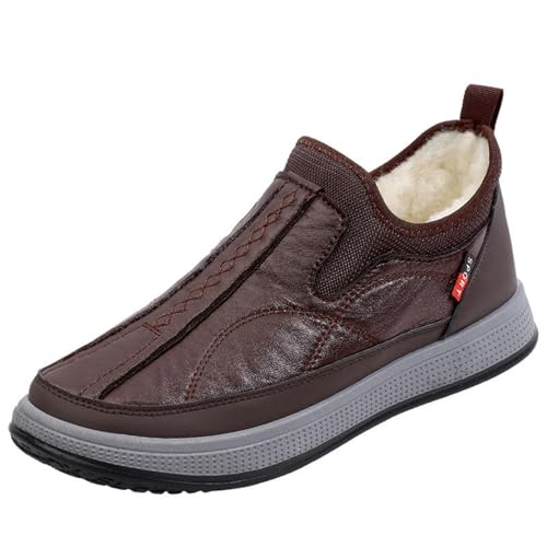 Herren Gefüttert Schuhe Warm Winterschuhe rutschfest Schneestiefel Gefüttert Schneeschuhe Warm Komfort Kurzschaft Stiefeletten Trekkingschuhe Winterboots Wanderhalbschuhe Classics von Generic