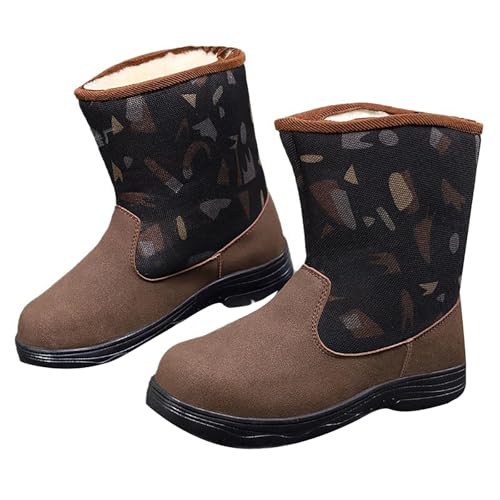 Herren Gefüttert Schuhe rutschfest Stiefel rutschfest Schneestiefel Leicht Wanderstiefel Warm Gefüttert Schneeschuhe Schneeschuhe Wanderstiefel Wasserdicht Wanderhalbschuhe Outdoor von Generic
