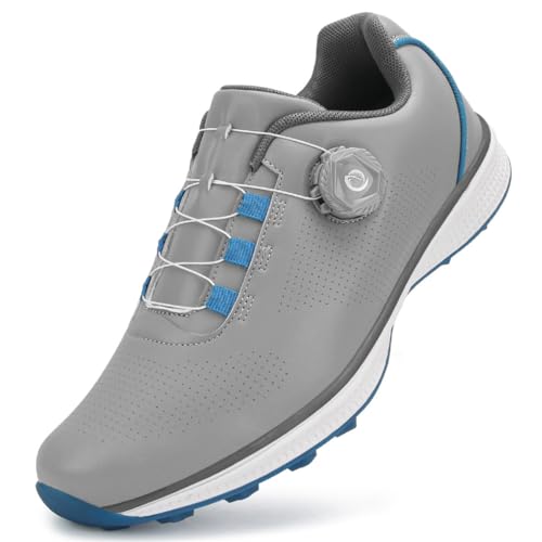 Herren Golfschuhe Für Das Gehen Und Outdoor-Training Professionelle rutschfeste Golfschuhe Ohne Spikes,Grau,43 EU Herren Golfschuhe Für Das Gehen Und Outdoor-Training Professionelle rutschfeste Golfschuhe Ohne Spikes,Grau,43 EU von Generic
