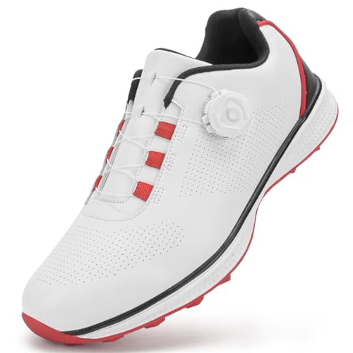 Herren Golfschuhe Für Das Gehen Und Outdoor-Training Professionelle rutschfeste Golfschuhe Ohne Spikes,Weiß,43 EU Herren Golfschuhe Für Das Gehen Und Outdoor-Training Professionelle rutschfeste Golfschuhe Ohne Spikes,Weiß,43 EU von Generic