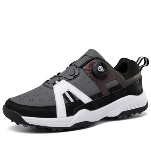 Herren Golfschuhe Leichte Atmungsaktive Golfschuhe rutschfeste Mode Sportliche Turnschuhe Training Casual Sportschuhe,Schwarz,37 EU von Generic