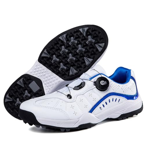 Herren Golfschuhe - Slip on Tennisschuhe Leichte Wasserabweisende Sportschuhe Für Golfen Und Tägliches Gehen,Blau,39 EU von Generic