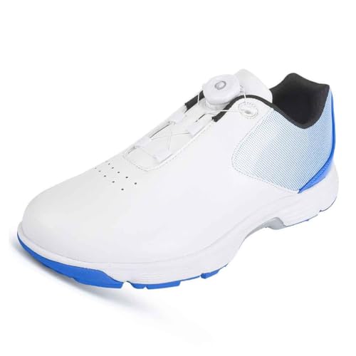 Herren Golfschuhe rutschfest Spikeless Atmungsaktiv Slip On Golf Sport Training Turnschuhe Lightwight Gym Tennisschuhe,Blau,40 EU von Generic