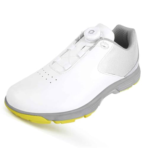 Herren Golfschuhe rutschfest Spikeless Atmungsaktiv Slip On Golf Sport Training Turnschuhe Lightwight Gym Tennisschuhe,Gelb,48 EU Herren Golfschuhe rutschfest Spikeless Atmungsaktiv Slip On Golf Sport Training Turnschuhe Lightwight Gym Tennisschuhe,Gelb,48 EU von Generic