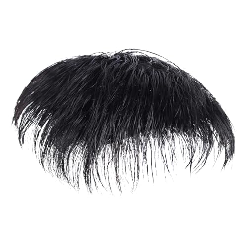 Herren-Haarersatz-Patch – Herren-Haarteil-Toupet, Kurzhaar-Topper Und Extensions | Natürliche Schwarze Herren-Topper-Perücke Mit Synthetischen Fasern, Natürliches Echthaar-Toupet Für Den Täglichen von Generic