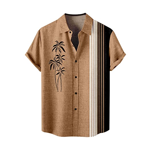 Herren Hemd Kurzarm Freizeithemd Sommerhemd,Jeanshemd Herren,Sommerhemd Herren,Hochzeitshemd Herren,Rockabilly Hemd Herren,Hawaii Herren Schwarz,Herrenhemden Schwarz von Generic