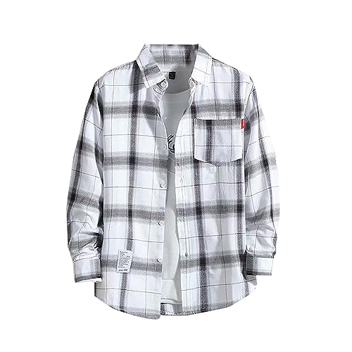 Generic Herren Langarmhemd Regular Fit Strandhemd Baumwolle Leinen Business Linen Shirt Sommer Freizeithemd Beach Casual Shirt mit Tasche Arbeitshemd Langarm Holzfäller Hemdjacke Weiß XL EU, Adult Generic Herren Langarmhemd Regular Fit Strandhemd Baumwolle Leinen Business Linen Shirt Sommer Freizeithemd Beach Casual Shirt mit Tasche Arbeitshemd Langarm Holzfäller Hemdjacke Weiß XL EU, Adult von Generic