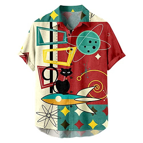 Herren Hemd Standard-fit Hawaiian Shirt Herrenhemden Casual Locker 3D Gedruckt Sommerhemden Herren Hemd Standard-fit Hawaiian Shirt Herrenhemden Casual Locker 3D Gedruckt Sommerhemden von Generic