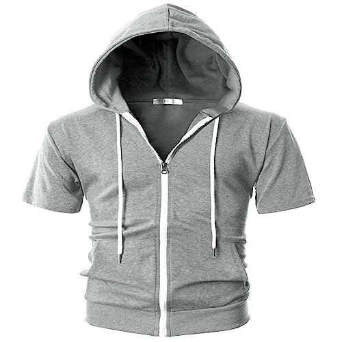 Herren Hoody Sweatjacke Kurzarm Zipper Kapuzenpullover Oversize Sweat Jacken Kapuzenjacke Herbst Winter Sweatshirt Kapuzenpullover Pullover Hoodie Streetwear Tops Paar Geschenke Grau L Herren Hoody Sweatjacke Kurzarm Zipper Kapuzenpullover Oversize Sweat Jacken Kapuzenjacke Herbst Winter Sweatshirt Kapuzenpullover Pullover Hoodie Streetwear Tops Paar Geschenke Grau L von Generic