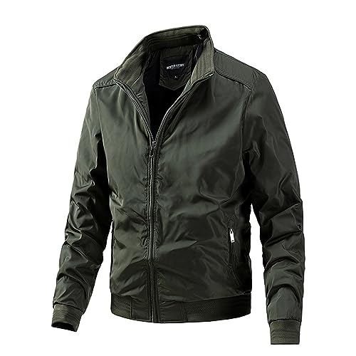 Herren Jacke Leichte Freizeit Übergangsjacke Langarm, Thermojacke Polarfleece Blouson Herren Sommer Elegant Kurzer Parka Damen Übergangsjacke Jeansjacke Herren Sommer von Generic