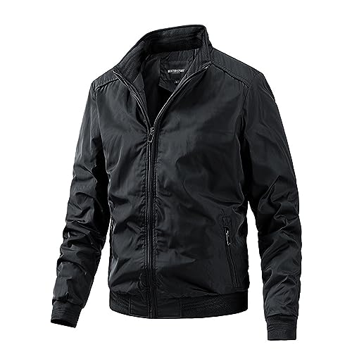 Herren Jacke Leichte Freizeit Übergangsjacke Langarm, Thermojacke Polarfleece Blouson Herren Sommer Elegant Kurzer Parka Damen Übergangsjacke Jeansjacke Herren Sommer von Generic