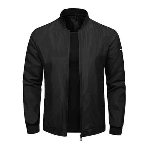 Herren Jacke Leichte Übergangsjacke Sommer Freizeit Bomberjacke Full Zip Up Outdoorjacke Sommerjacke Fliegerjacke Hemdjacke von Generic