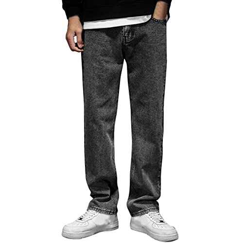 Herren Jeans Basic Stretch Baggy Jeanshosen für Herren Solid Farbe Arbeits Wandern Sport Stylisch Streetwear Bequemes Sommerhose von Generic