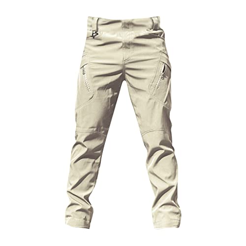 Herren Jeans Wanderhose Jogginghose Cargohose Gym Stoffhose Trainingshose Hosen Tactical Outdoor Militär Leggings Baumwolle Activewear Herr Hose C-Khaki M 509 von Generic