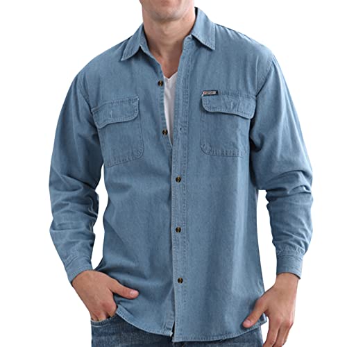Herren Jeanshemd Langarm Jeans Hemd Sommerhemde Freizeit Hemd Vintage Hawaii Hemd Herren Hemden Langarm Freizeithemden für Männer Regular Fit Freizeithemd Herren Jeanshemd Langarm Jeans Hemd Sommerhemde Freizeit Hemd Vintage Hawaii Hemd Herren Hemden Langarm Freizeithemden für Männer Regular Fit Freizeithemd von Generic