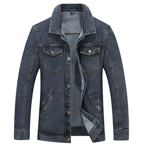 Herren-Jeansjacke, Lockere Biker-Jeansjacke Für Den Herbst von Generic