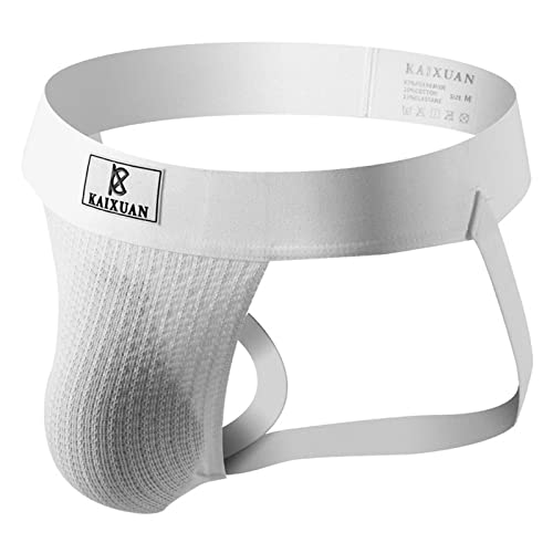Herren Jocks Men String Tanga Jocks Stretch Tanga Slip Männer Unterhosen Sport Jockstraps Tangaslip Bequeme Weiche Unterwäsche Weiß L von Generic