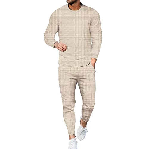 Herren Jogginganzug Freizeitanzug Sportanzug Leisure Suit Tracksuit Tracksuit Joggingsuit Trainingsanzug Sportbekleidung Hausanzug Comfortable Breathable 2-piece Fitness Langarm Sweatshirt von Generic