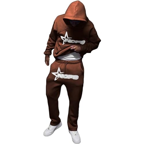 Herren Jogginganzug Trainingsanzug Damen Sportanzug Corteiz 2 Piece Hoodie Sporthose Unisex Anzug Tracksuit Atmungsaktiv und Komfortabel Kapuzenpullover Jogginghose Sweatshirt Casual Hoodie Hose von Generic