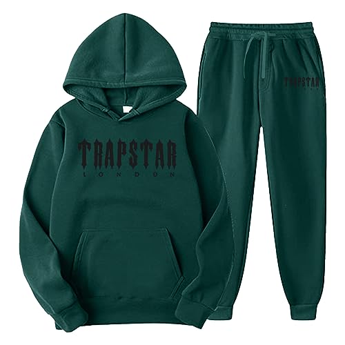 Herren Jogginganzug Trapstar Trainingsanzug Lose Hoodies Tracksuit und Jogginghosen Y2K 2 Stück für Herren Hip Hop Jogginghose und Trainingsanzüge Männer Lässig Oberteile und Sportanzug Set von Generic