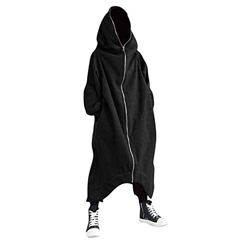 Herren Jumpsuit Onesie Mode Stilvoll Alle in Einem Overall Strampelanzug EIN Stück Pyjamas Combinaison Fasching Halloween Kostüm Schwarz L von Generic