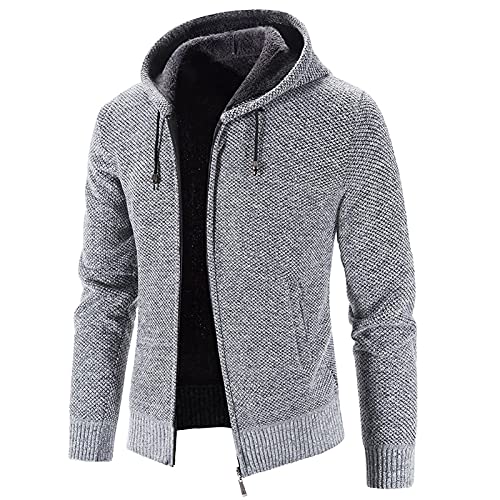 Herren Kapuzenjacke Sweatjacke Hoodie mit Reißverschluss Herren Sweatshirt Sweatjacke Printed Sweater Sweat-Jacke Kapuzen Pullover Langarm Kapuzenpullover (Grey#2, XL) von Generic