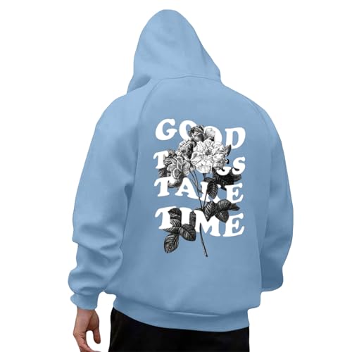 Herren Kapuzenpullover Y2K Hoodie Oversized Doppellinie Geklebte 3D-Buchstaben Hip Hop Paare Pullover Sportbekleidung Unisex-Fleece-Sweatshirt Mit Kapuze von Generic