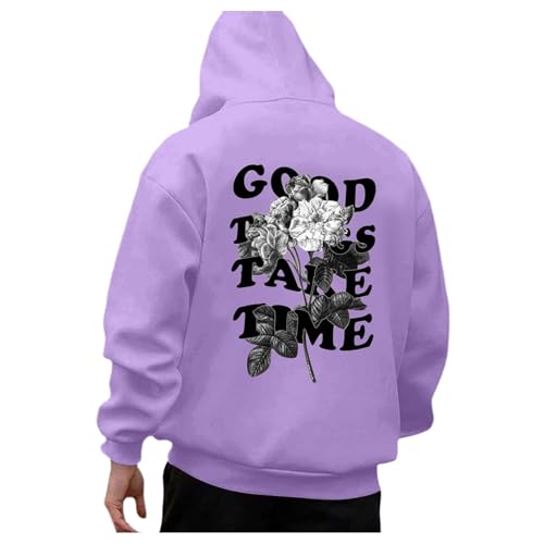 Herren Kapuzenpullover Y2K Hoodie Oversized Doppellinie Geklebte 3D-Buchstaben Hip Hop Paare Pullover Sportbekleidung Unisex-Fleece-Sweatshirt Mit Kapuze von Generic