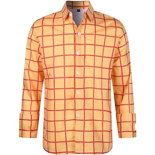 Herren Kariert Button Down Baumwolle Freizeithemden Herren Langarm Herren Hemd Kariertes Freizeithemd Normale Passform Lange Ärmel Herrenhemden Freizeithemden Knitterfreies von Generic