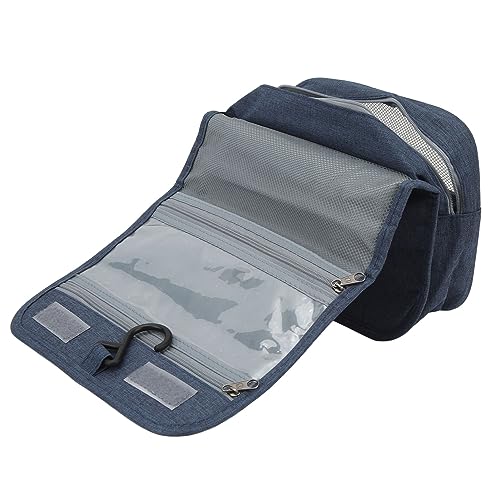 Herren-Kulturbeutel, Faltbarer Reise-Kulturbeutel, Multifunktional für Camping (Navy blau) von Generic