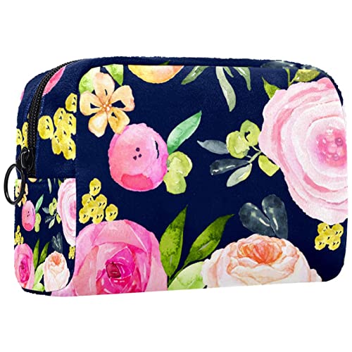 Herren Kulturbeutel, Reise Kulturbeutel, Dopp Kit für Männer, Reise Badezimmer Tasche Herren Rasierset, Reise Kit Kleine Taschen für Männer,Aquarell Pfingstrosen rosa Rose Blume von Generic