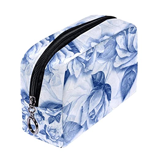 Herren Kulturbeutel, Reise Kulturbeutel, Dopp Kit für Männer, Reise Badezimmer Tasche Herren Rasierset, Reise Kit Kleine Taschen für Männer,Blaue Blume Flow Rose Retro von Generic