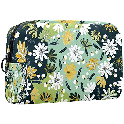 Herren Kulturbeutel, Reise Kulturbeutel, Dopp Kit für Männer, Reise Badezimmer Tasche Herren Rasierset, Reise Kit Kleine Taschen für Männer,Blume Frühling Blumen Gelb Grün von Generic